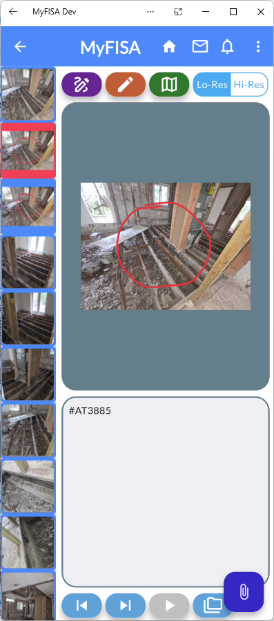 In-App Image Red-Lining Interface